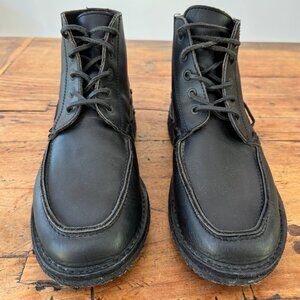 A.P.C. BLACK LEATHER BOOTS, MENS SIZE 45